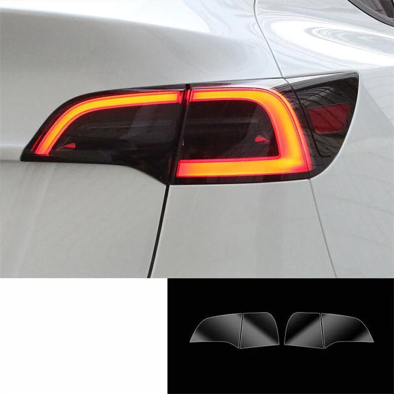 Model 3/Y Scheinwerfer Protector Film-TPU Rauch Schwarz Scheinwerfer Zubehör 1 Paar Für Tesla (2017–2023)