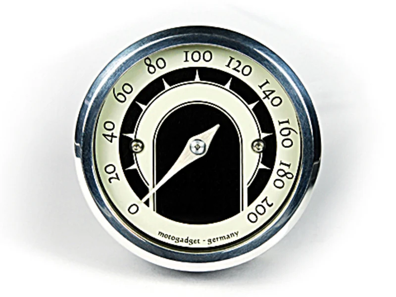 MOTOGADGET Analog Tacho motoscope tiny speedster, polierter Ring