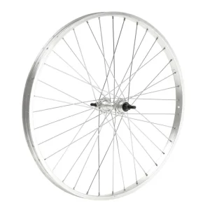 Hinterrad 24" x 1,3/8 Aluminium-Nabe mit Kugellagern 1V für Mutter MVTEK