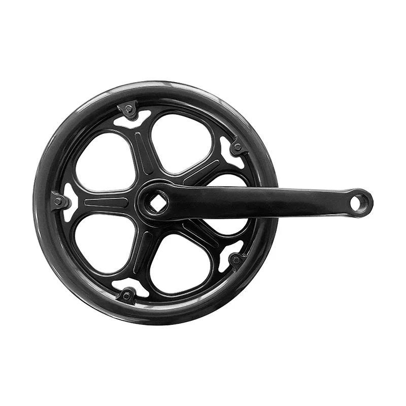 Kurbel Folding Bike 1V 52 Zähne x 152mm Schwarz + Doppelter Kettenfänger MVTEK
