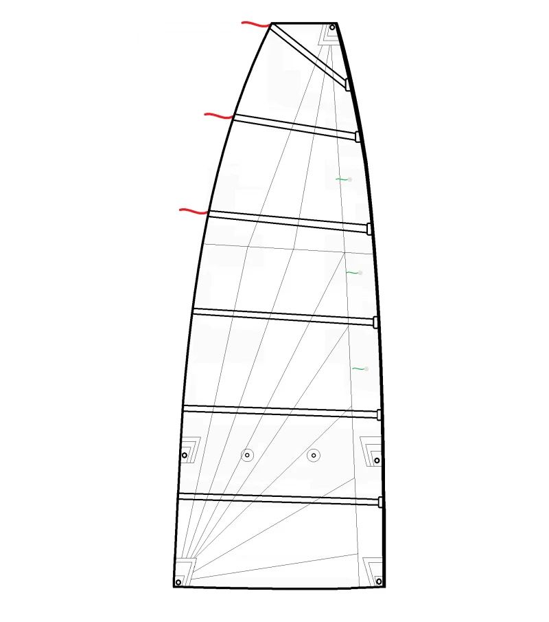 Nacra 5.7 Mylar-Katamaran-Großsegel