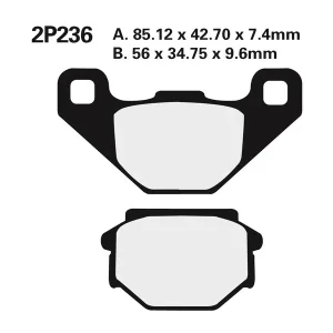 NISSIN Street Halbmetallische Bremsbeläge - 2P-236NS