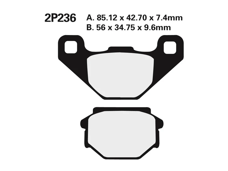 NISSIN Street Halbmetallische Bremsbeläge - 2P-236NS