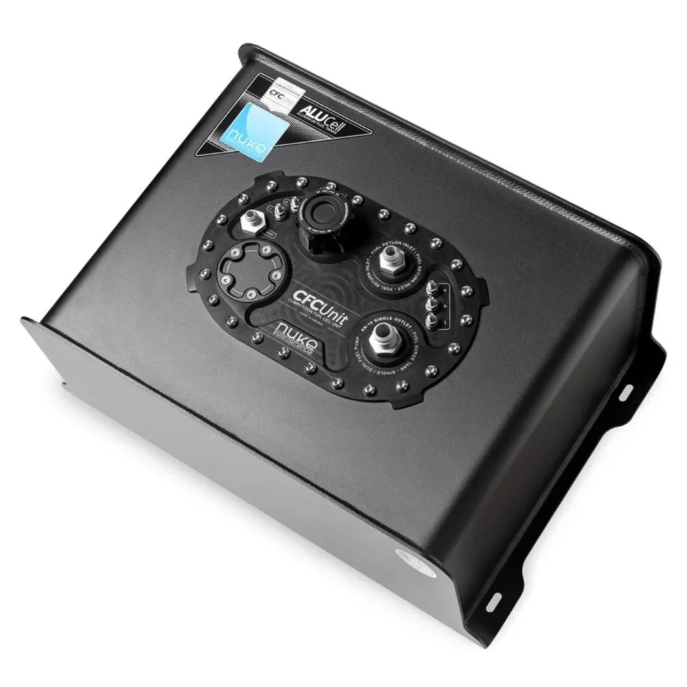 NUKE PERFORMANCE 40 Liter AluCell Kraftstofftank mit integriertem Surge Tank