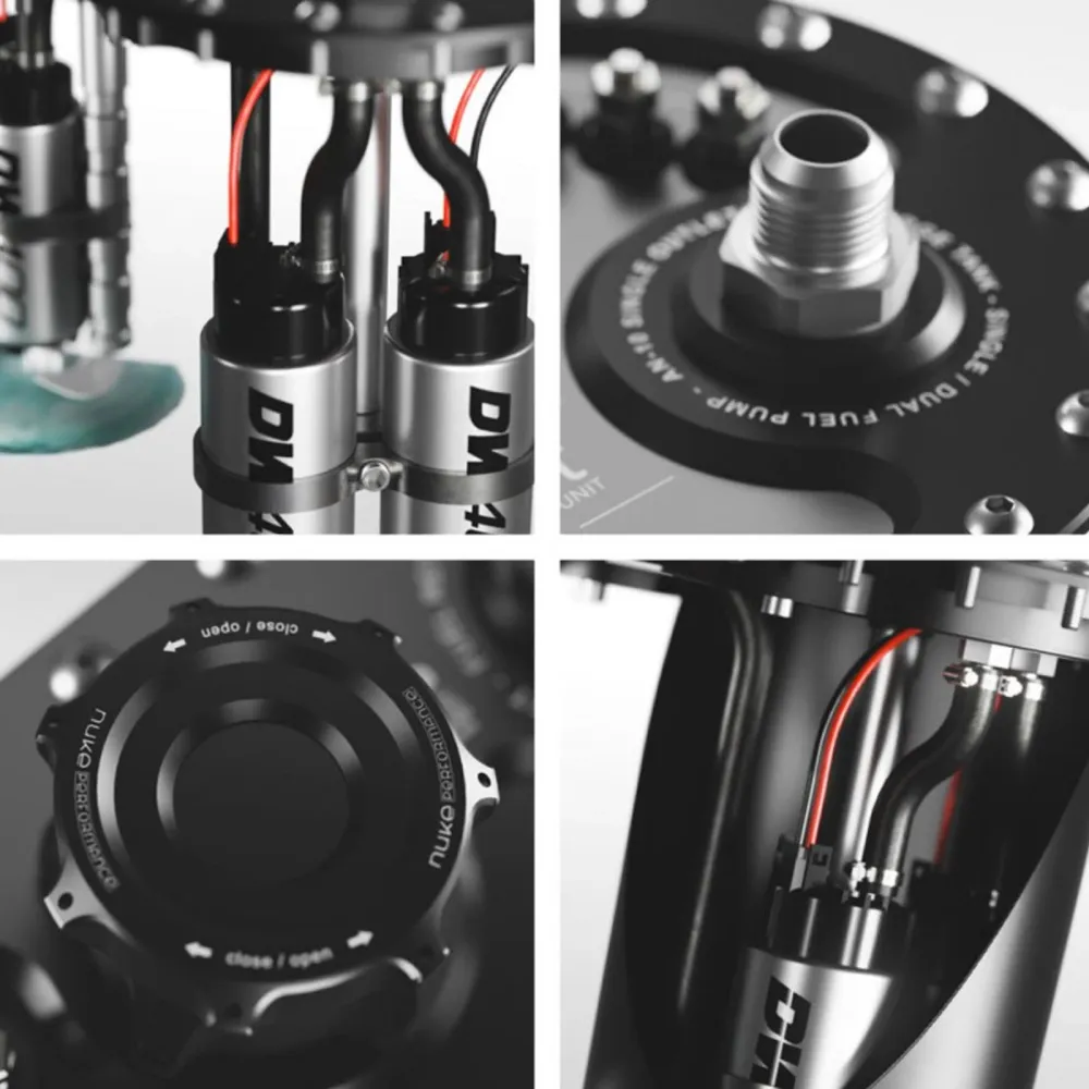 NUKE PERFORMANCE 40 Liter AluCell Kraftstofftank mit integriertem Surge Tank