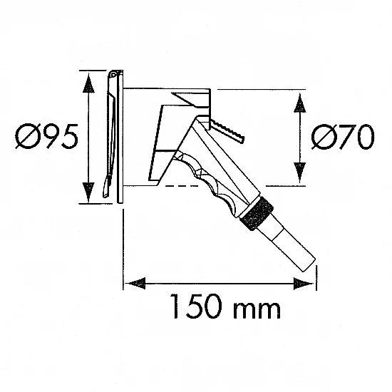 Nuova Rade, Cockpitbatterie für Unterputzmontage, ABS weiß, 70 mm Einbauloch, 150 mm Tiefe