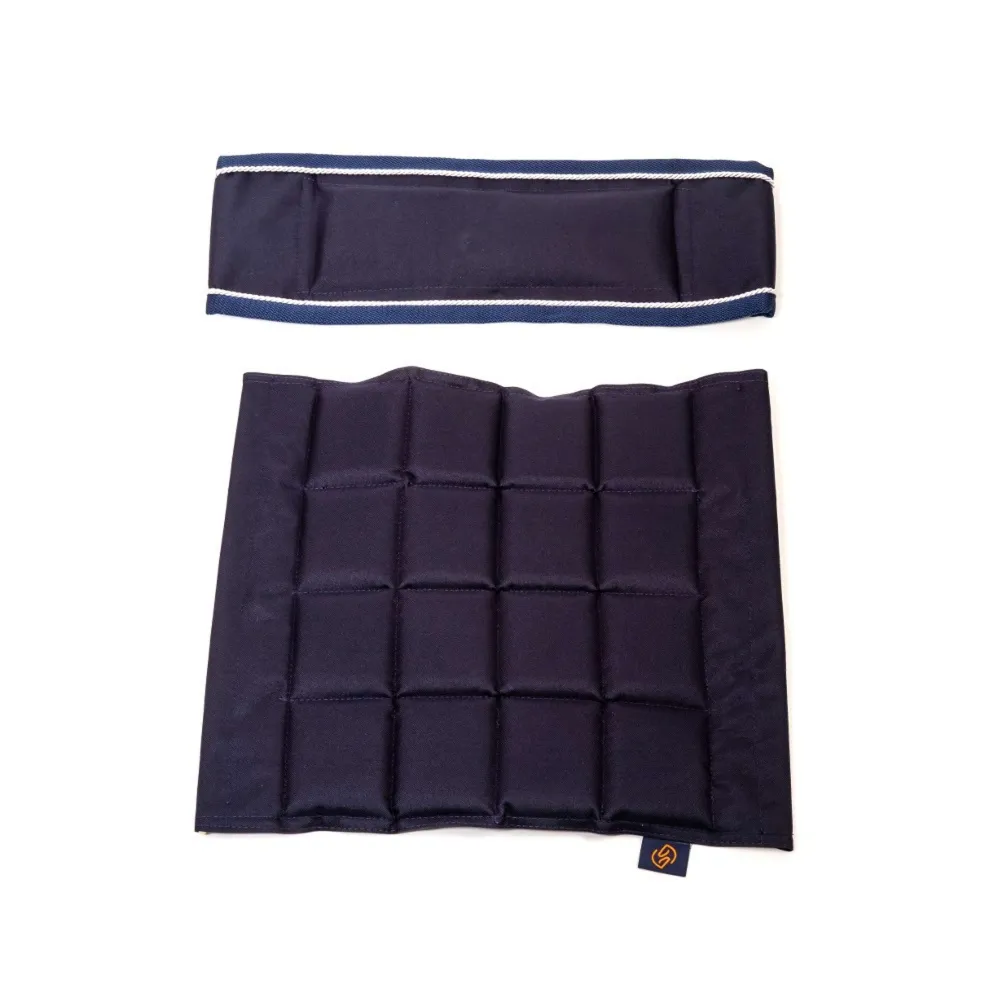 One Equestrian Sitz und Rücken für Hölzernes Stuhl Navy/Silber