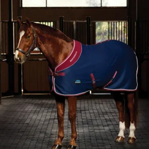 Opulence Turnierdecke Standardhalsausschnitt Navy/Burgundy 155