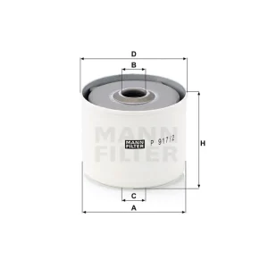 Original MANN-FILTER Kraftstofffilterelement P 917/2 x