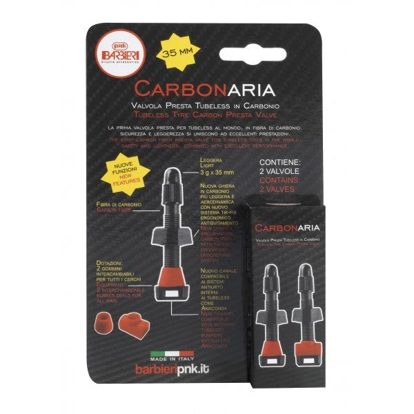 Paar Carbon Tubeless Presta-Ventile – 35 mm