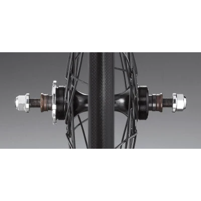 Paar schwarze Flipflop-Laufräder Fahrrad Fixie 28 X-Press Miche