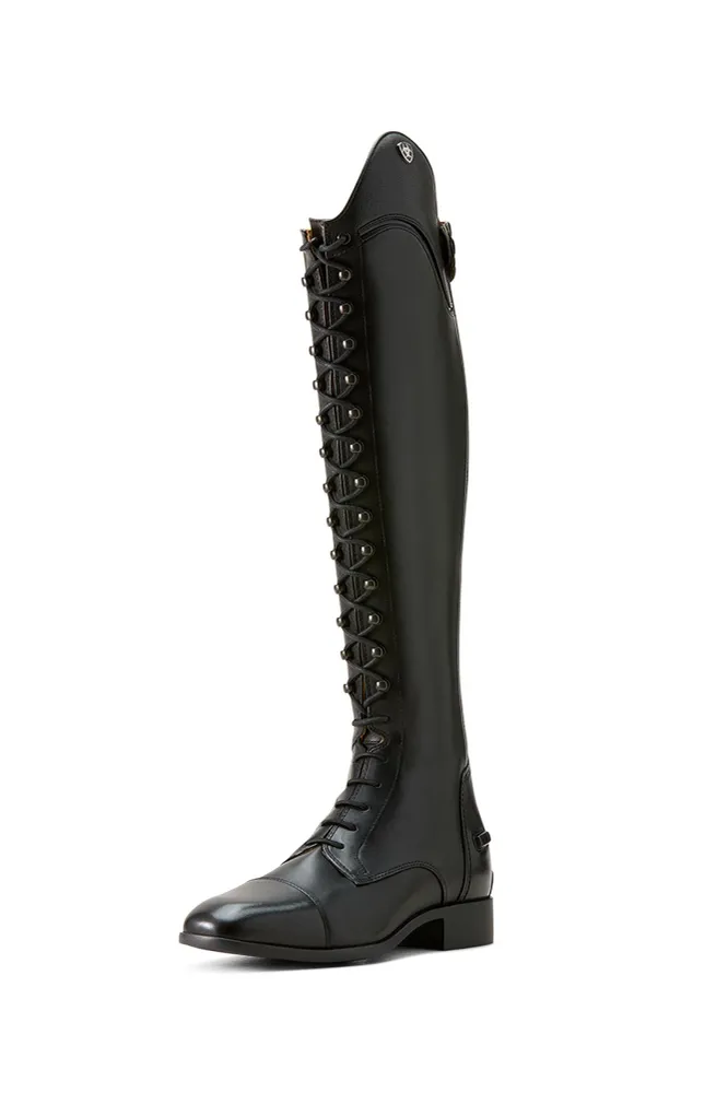 Palisade Lace Damen hohe Reitstiefel mit Schnürung Black 40 Regular X-Slim