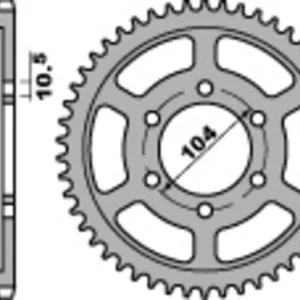 PBR Standard Kettenrad C45 Stahl 4359 - 525