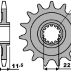 PBR Standard Stahlriztel vorne 2207 - 520