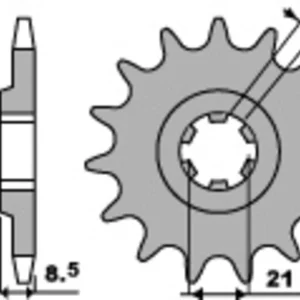 PBR Standard Stahlriztel vorne 725 - 520