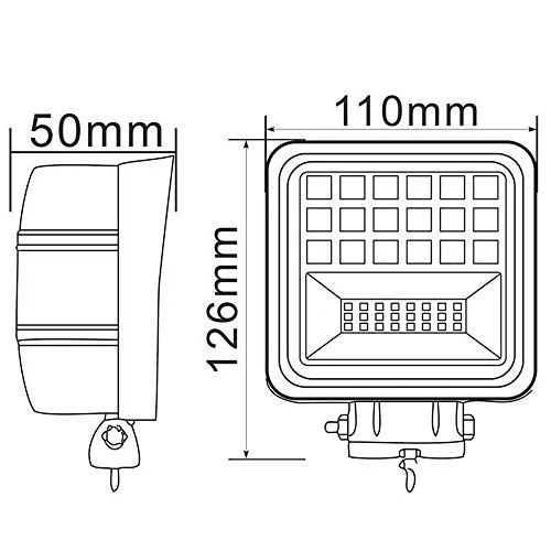 2 Pcs Rückfahrscheinwerfer Arbeitsscheinwerfer Traktor 126W 12volt led strahler kfz 12600LM led zusatzscheinwerfer für Bag...