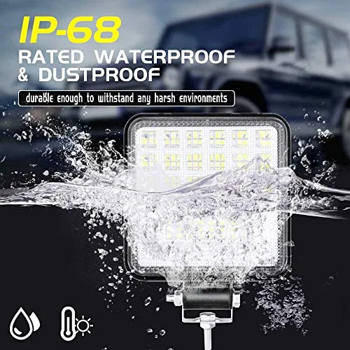 2 Pcs Rückfahrscheinwerfer Arbeitsscheinwerfer Traktor 126W 12volt led strahler kfz 12600LM led zusatzscheinwerfer für Bag...