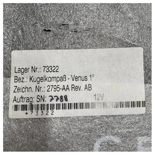 C Plath Venus 5 Zoll Flüssigkeitskompass Schwarz - 2795aa