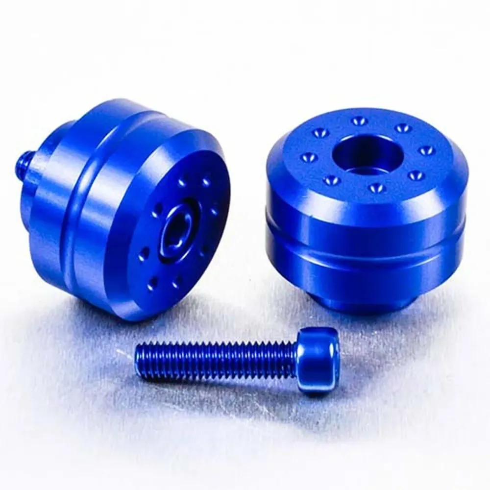 Blaue 30-mm-Lenkerendstopfen aus Aluminium für Yamaha PRO BOLT
