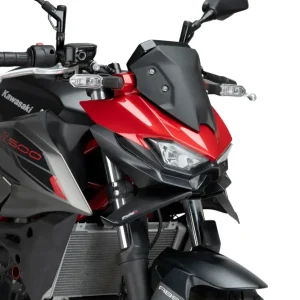 PUIG Downforce Naked Front Spoiler | mit ABE | matt-schwarz | passend für Kawasaki Z500 / SE - Modelle (2024-2026)