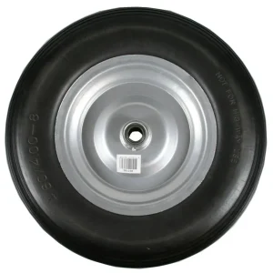 Rad + Reifen gross 4.00-8" PU Stahlfelge
