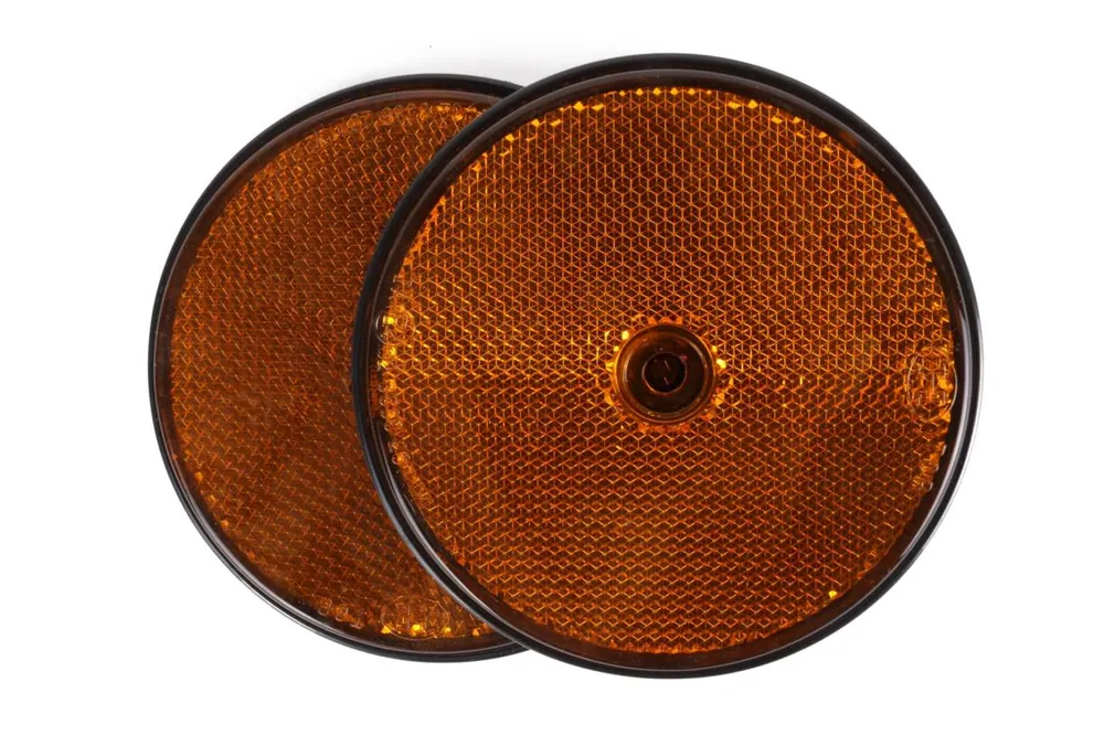 Reflektor rund orange 85 mm 2-tlg E4
