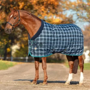 Rhino Original Stalldecke Vari-Layer, 450g Navy Check/Teal 130