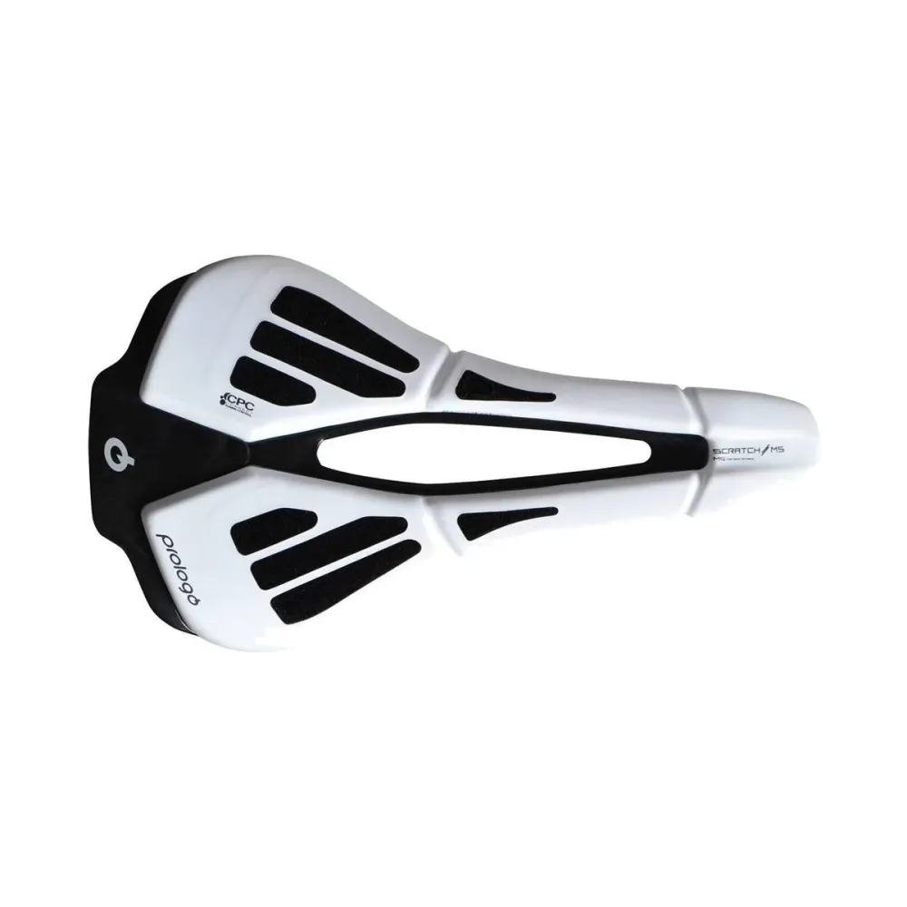 Sattel PROLOGO SCRATCH M5 PAS CPC Tirox-Schienen Breite 140mm Weiß