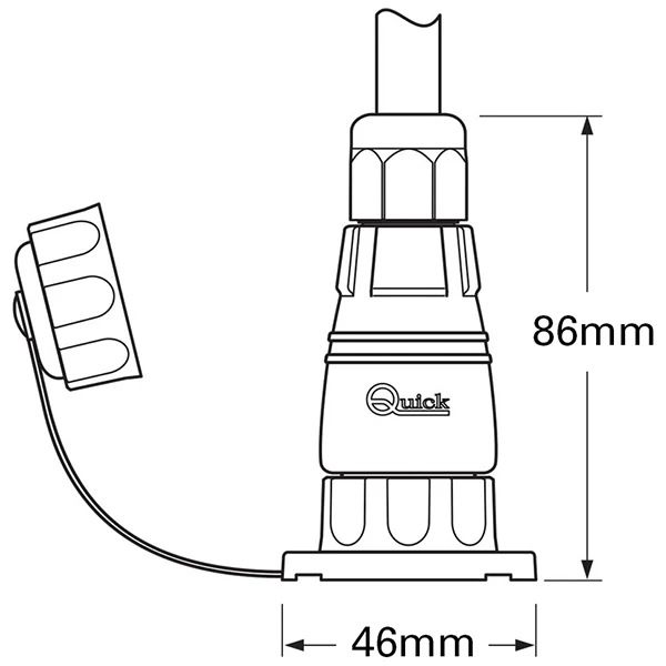 Schnell, Deckelstecker 7-polig, max 12 Ampere, IP67