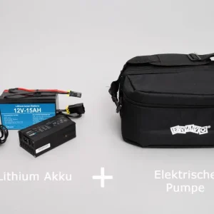 Set: Lithium Akku 12V-15Ah + Bravo BTP 12V Elektropumpe für Schlauchboote
