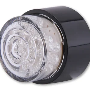 SHIN YO LED-Mini-Rücklicht Bullet, Rund mit Schwarzem Gehäuse