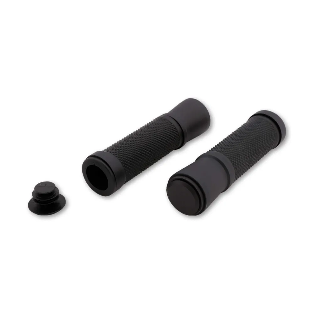 SHIN YO Motorrad Lenkergriffe Gummi Schwarz 22 mm 130 mm (Paar)