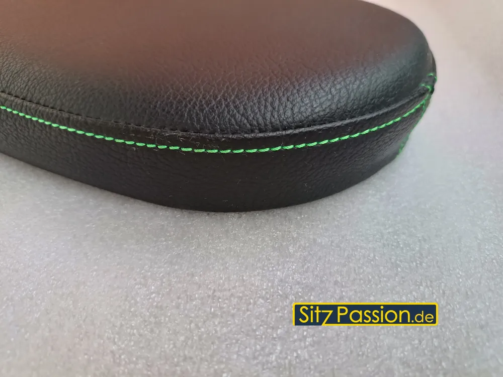 Sitzbank Schwarz mit grüner Naht - Simson Schwalbe KR51