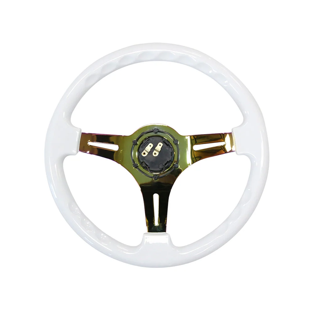 SLIDE Manji Sportlenkrad Holz weiß (flach geschüsselt)