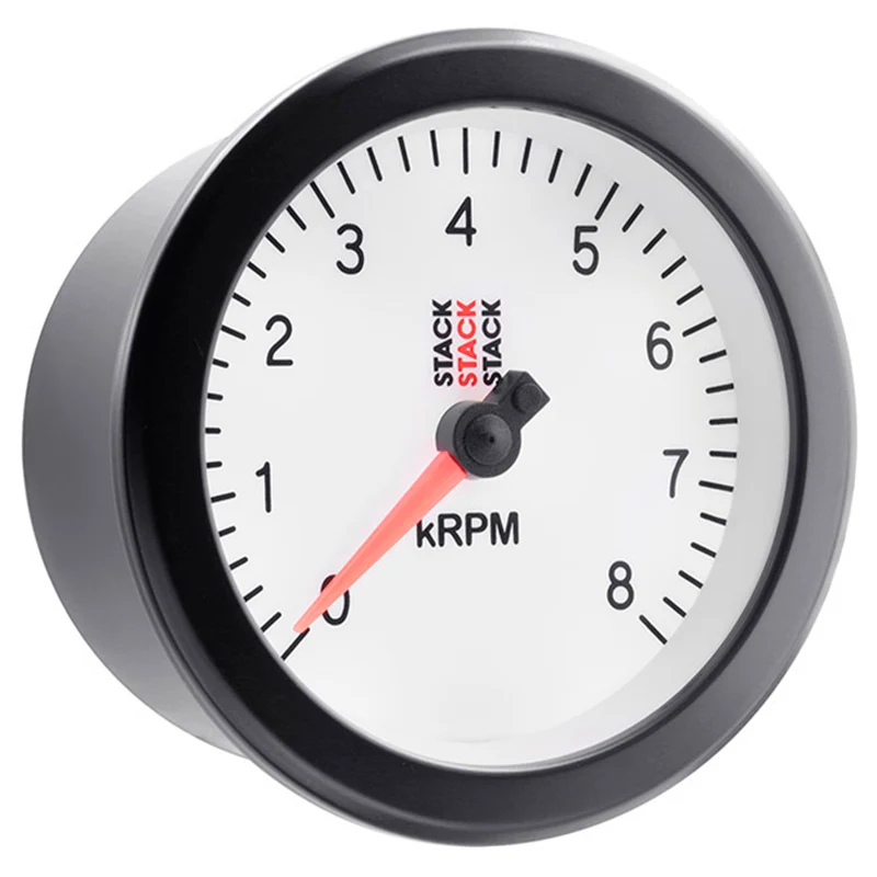 Stack - Sport Drehzahlmesser 8.000 RPM (Ø80 mm - White)