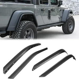4 Stück vordere & Hintere Kotflügel, passend für 2020–2024 Jeep Wrangler Gladiator JT Mojave & Rubicon Off-Road-Radkotflüg...