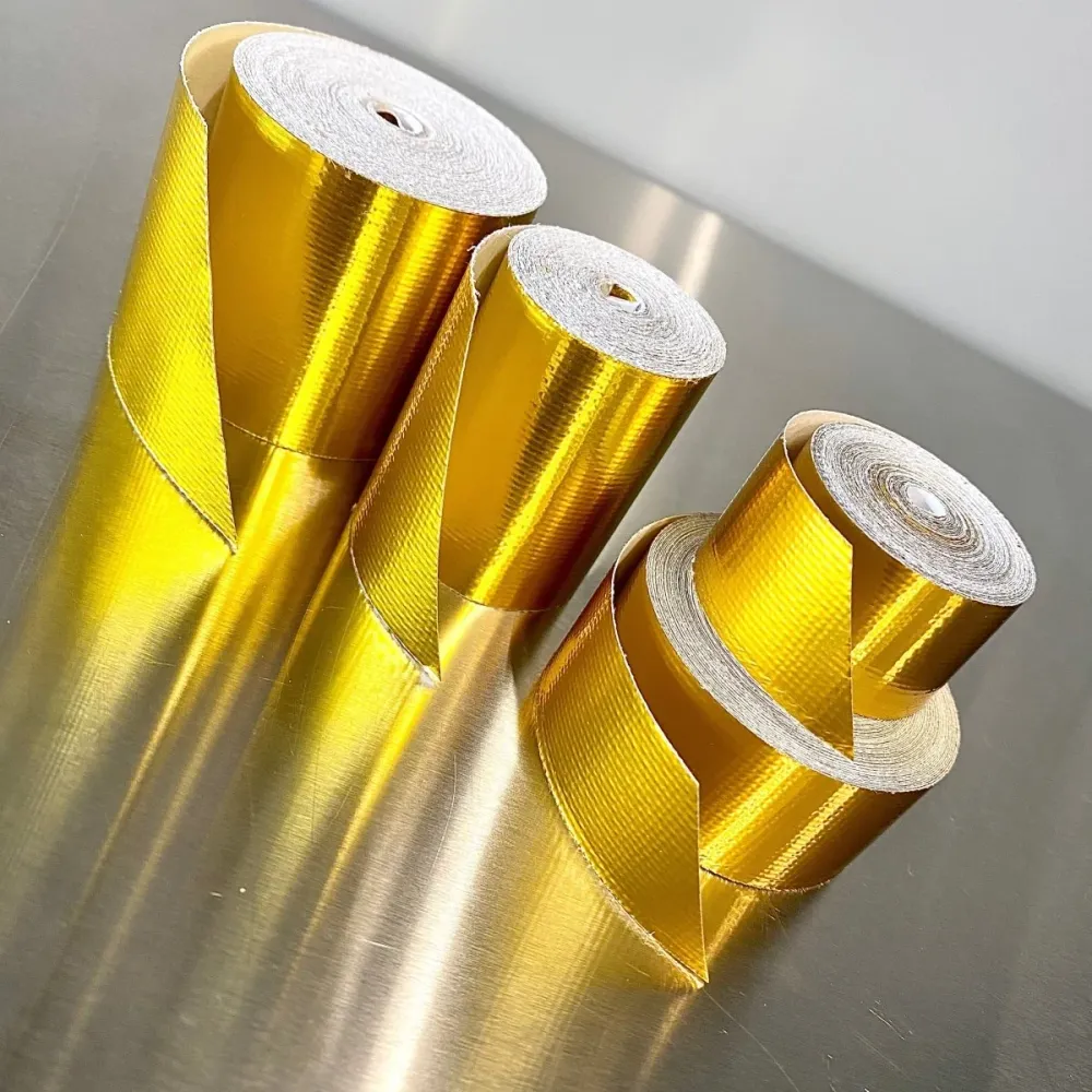 STEALTH HEAT - Hitzeschutzband 50mm (Gold / Reflektierend / Selbstklebend) Stealth Performance