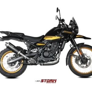 STORM Oval Auspuff Edelstahl Schwarz passend für ROYAL ENFIELD HIMALAYAN 2024
