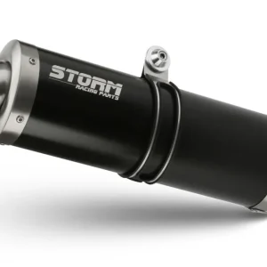 STORM OVAL Auspuff schwarz passend für KAWASAKI ZR-7 1999-2004