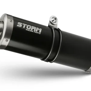 STORM OVAL Auspuff schwarz passend für Kawasaki Z 750 2004-2006