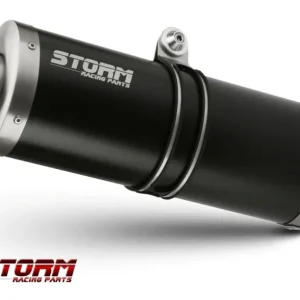 STORM OVAL Auspuff schwarz passend für Yamaha XT 1200 Z Supertenere 2010-2020