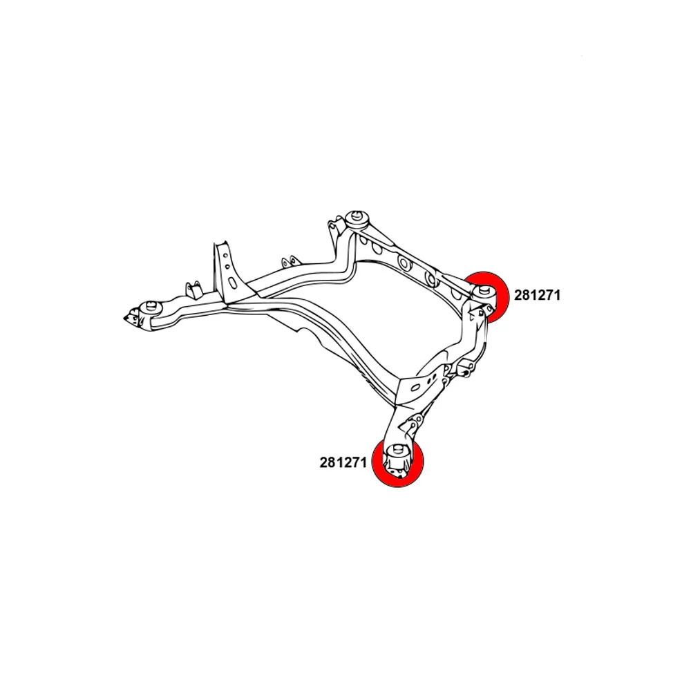 STRONGFLEX Hinterachsträger Buchsen Set passend für Nissan Skyline R32 Allrad (PU)