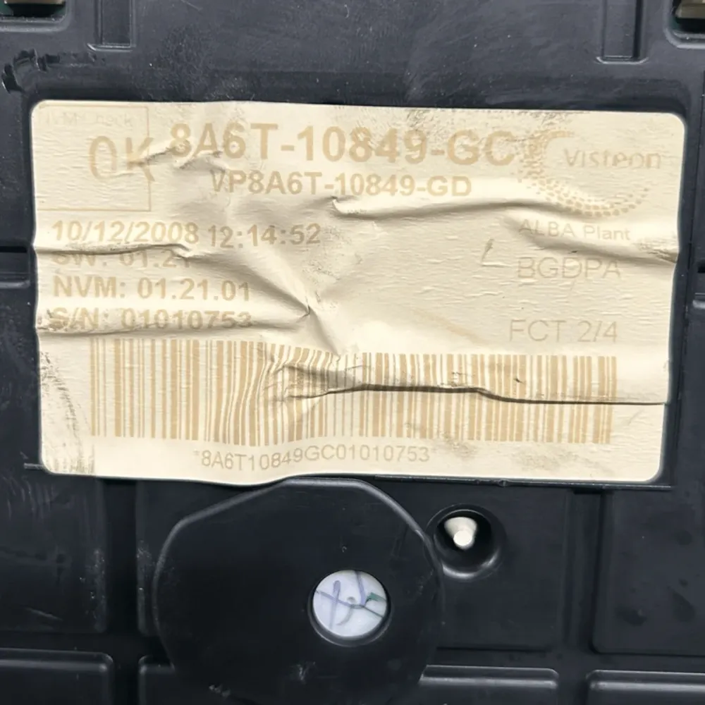 Tachometer / Kilometerzähler Ford Fiesta VI 1.4 Diesel Cod:3A6T-10849-GC (2008 > 2017)
