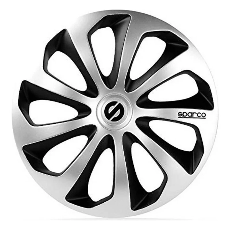 Tapacubos Sparco Sicilia CS5 Preto Prateado 15" (4 uds)