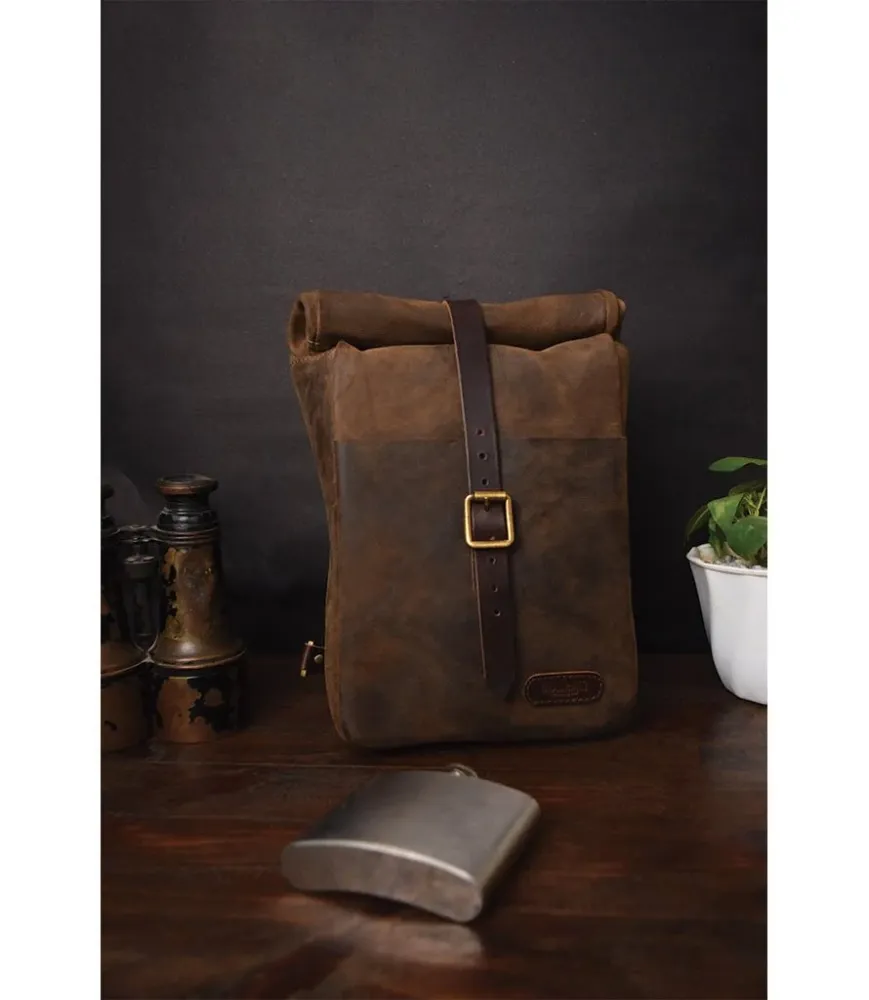 Tasche Moto Seitlich Vintage Braun - Trip Machine