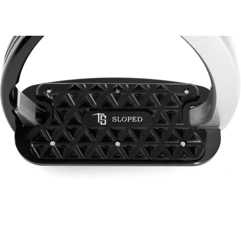 Tech Stirrups Steigbügel Venice Sloped EVO Silber/Rot