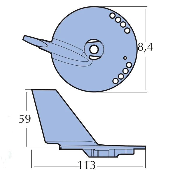 Tecnoseal, Zinkanode für Evinrude/Johnson/Suzuki 60-140 4-Takt (5), 5032929