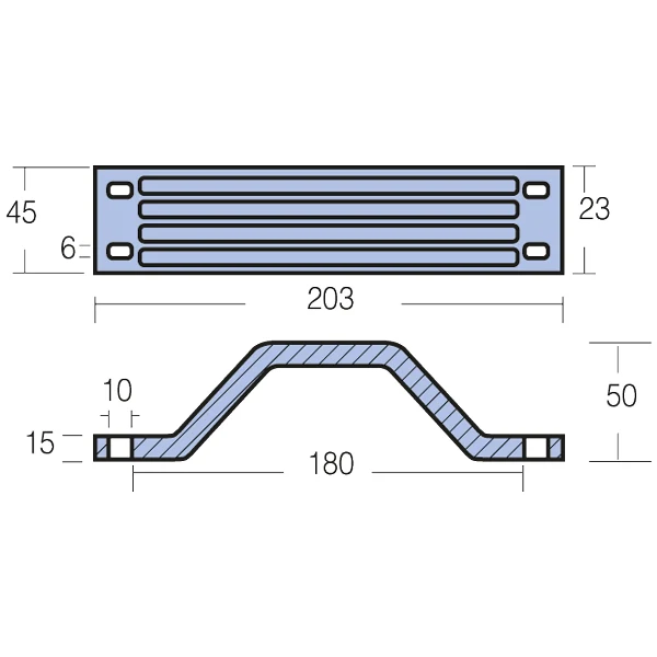 Tecnoseal, Zinkanode Yamaha 115-225hp, 6G5-45251-01 6G5-45251-02