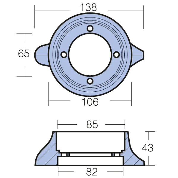 Tecnoseal, Zinkring 110 s, Ø 106 mm, 875812