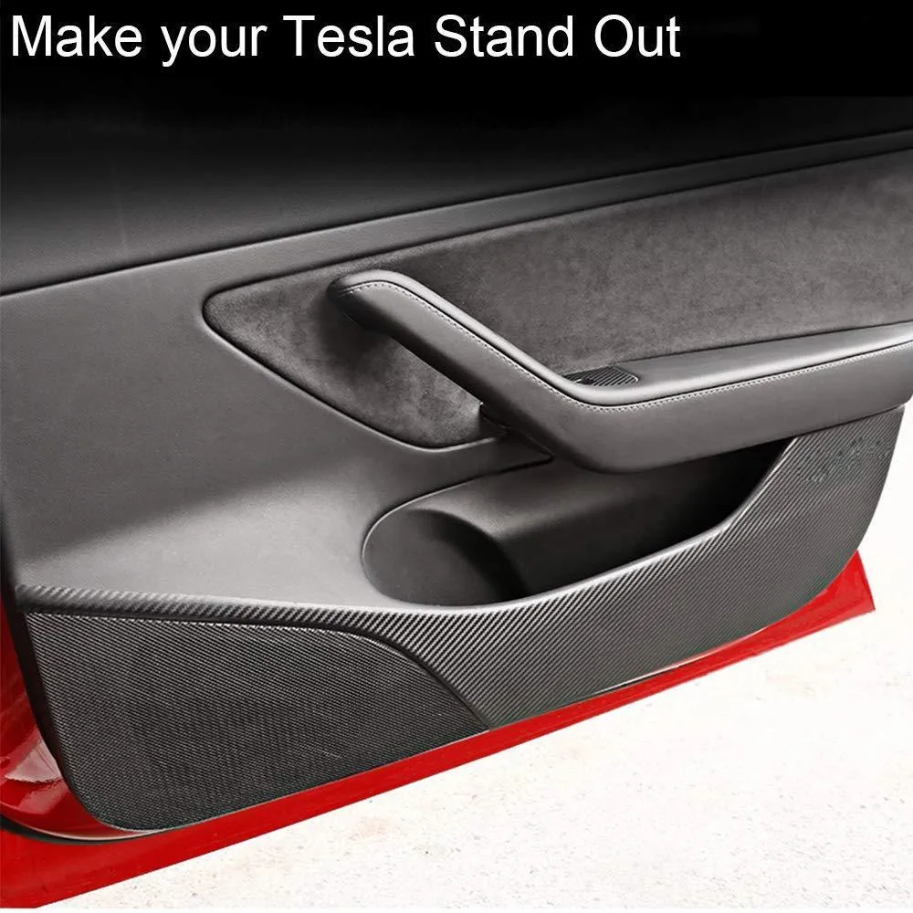 Tesla Model 3 Seitentür-Vinyl-Wrap-Guards-Set - Schützende Türkantenabdeckungen (4 Stück) für Model 3 (2017–2023)